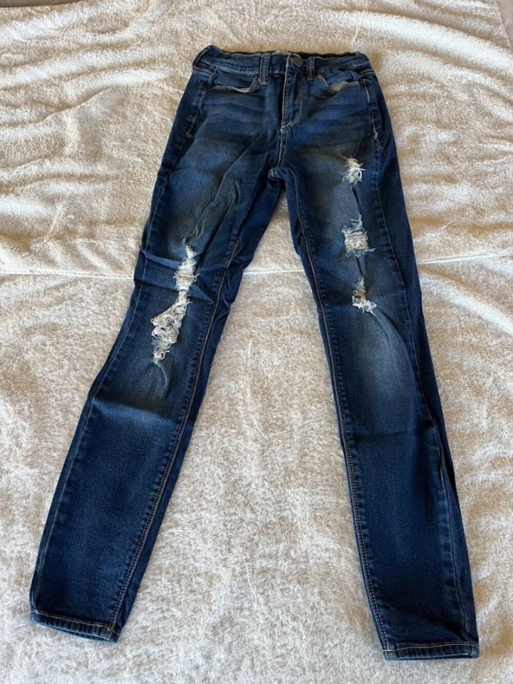 Mudd FLX Stretch High Rise Distressed Jegging, Size 3